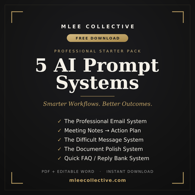 5 Free AI Prompt Systems โ Professional Starter Pack