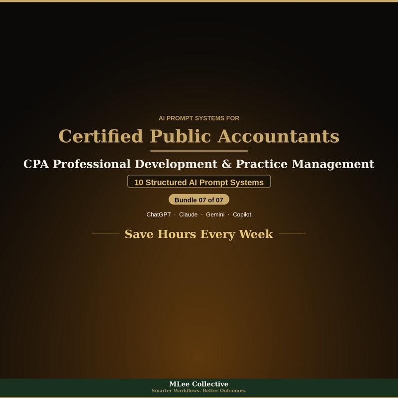 Certified Public Accountants & Tax Professionals — CPA Professional Development & Practice Management