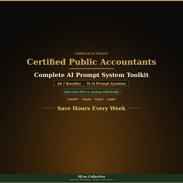 Certified Public Accountants & Tax Professionals — Complete AI Prompt System Mega Bundle