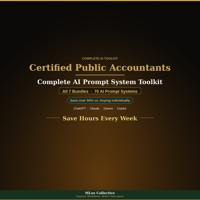 Certified Public Accountants & Tax Professionals — Complete AI Prompt System Mega Bundle