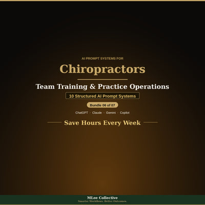 Chiropractors — Team Training & Practice Operations