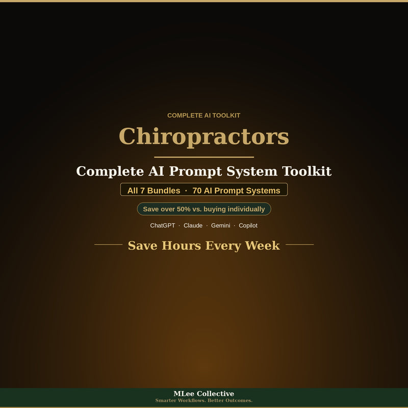 Chiropractors — Complete AI Prompt System Mega Bundle