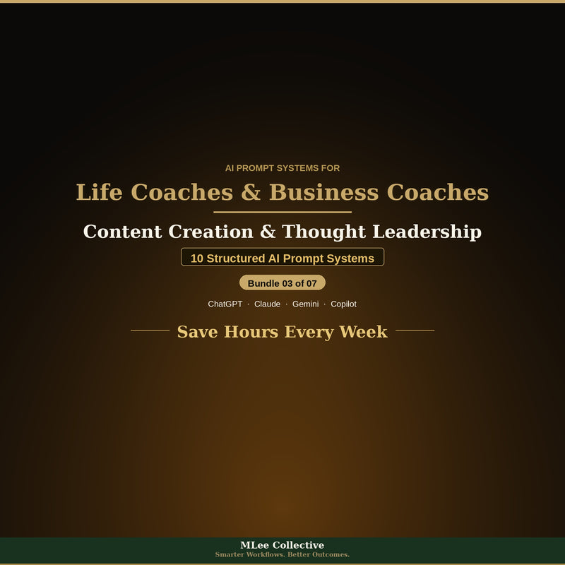 Life Coaches & Business Coaches — Content Creation & Thought Leadership