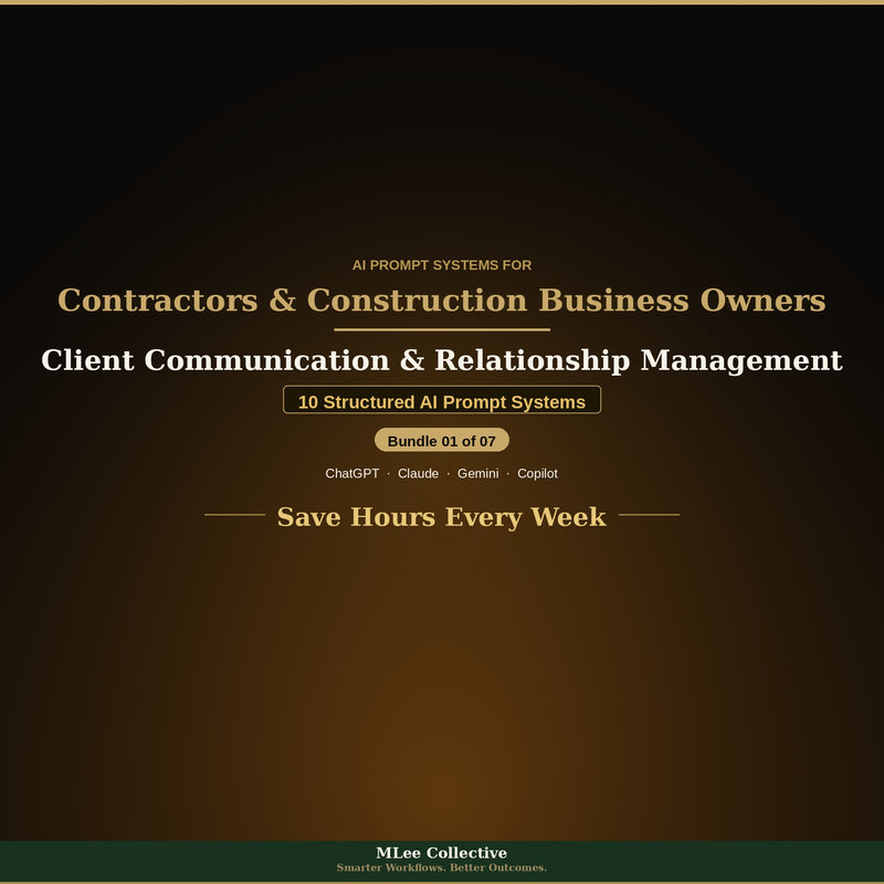 Contractors & Construction Business Owners — Client Communication & Relationship Management