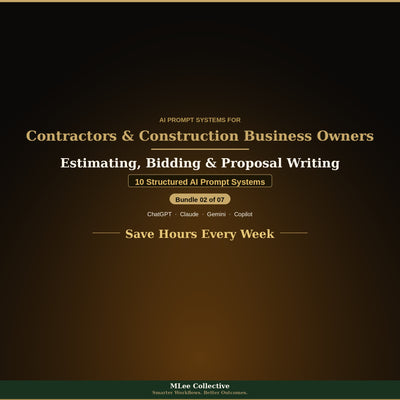 Contractors & Construction Business Owners — Estimating, Bidding & Proposal Writing