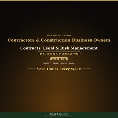 Contractors & Construction Business Owners — Contracts, Legal & Risk Management