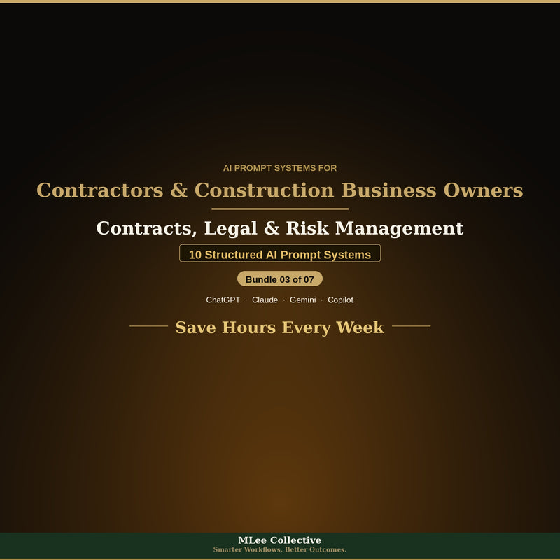 Contractors & Construction Business Owners — Contracts, Legal & Risk Management