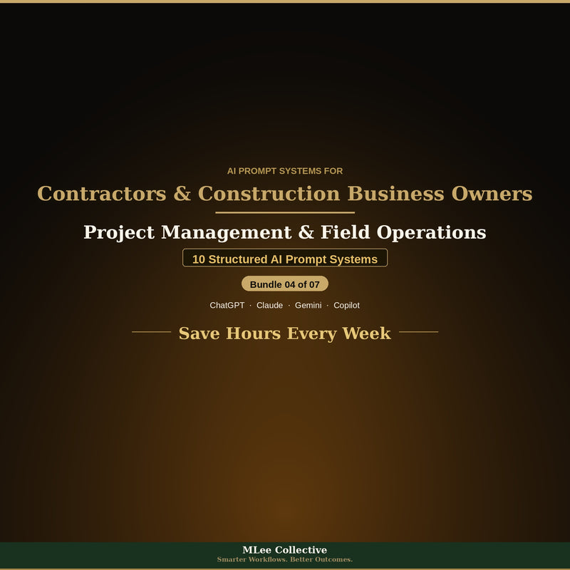 Contractors & Construction Business Owners — Project Management & Field Operations