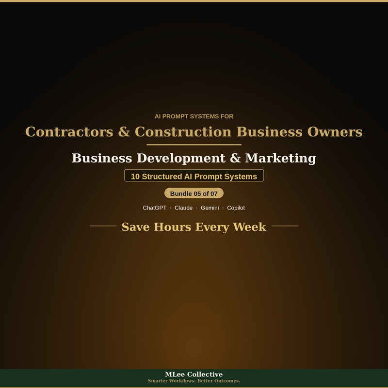 Contractors & Construction Business Owners — Business Development & Marketing