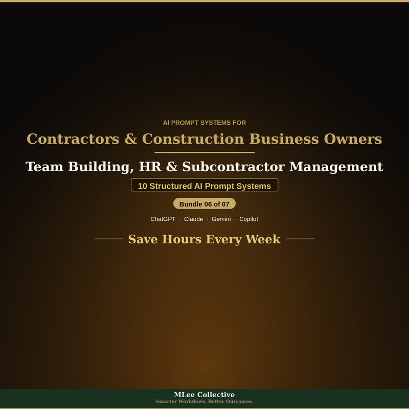Contractors & Construction Business Owners — Team Building, HR & Subcontractor Management