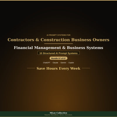 Contractors & Construction Business Owners — Financial Management & Business Systems