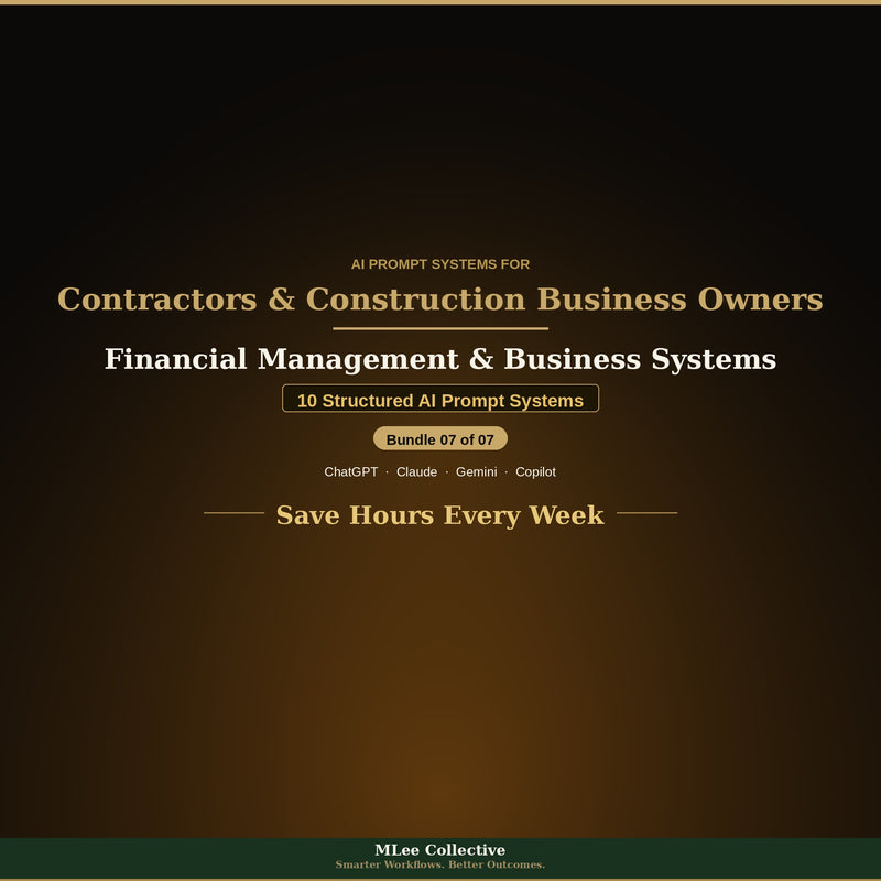 Contractors & Construction Business Owners — Financial Management & Business Systems