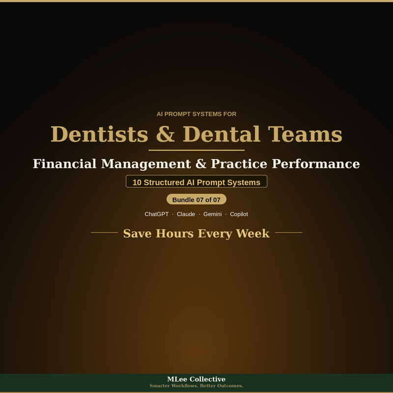Dentists & Dental Teams — Financial Management & Practice Performance