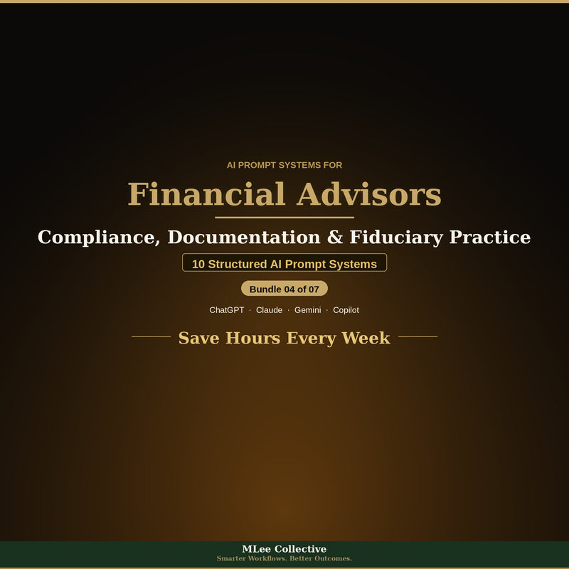 Financial Advisors & Wealth Managers — Compliance, Documentation & Fiduciary Practice