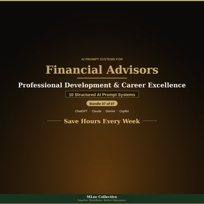 Financial Advisors & Wealth Managers — Professional Development & Career Excellence