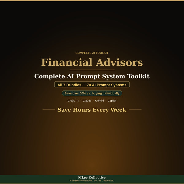 Financial Advisors & Wealth Managers — Complete AI Prompt System Mega Bundle