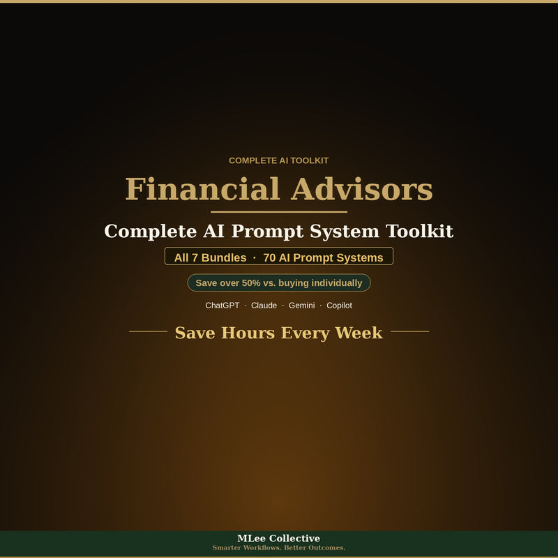 Financial Advisors & Wealth Managers — Complete AI Prompt System Mega Bundle