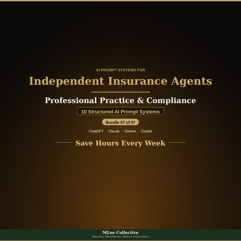 Independent Insurance Agents — Professional Practice & Compliance