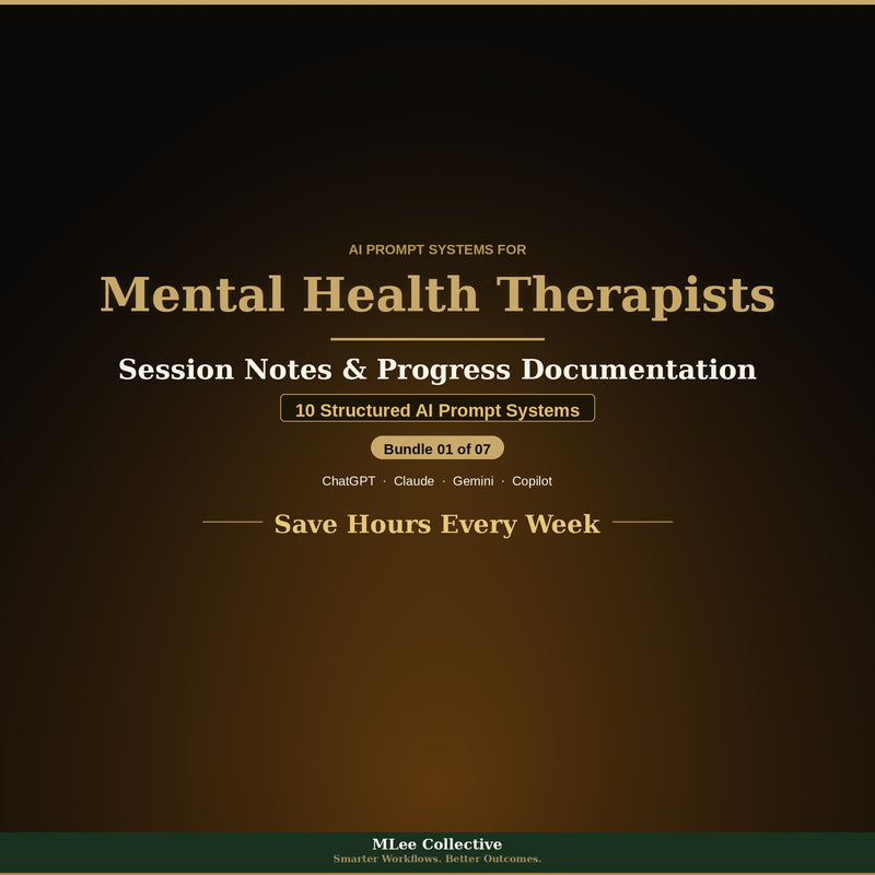 Mental Health Therapists — Session Notes & Progress Documentation