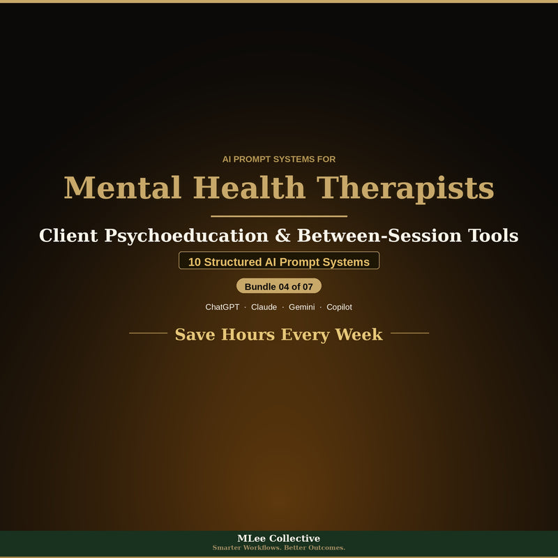 Mental Health Therapists — Client Psychoeducation & Between-Session Tools
