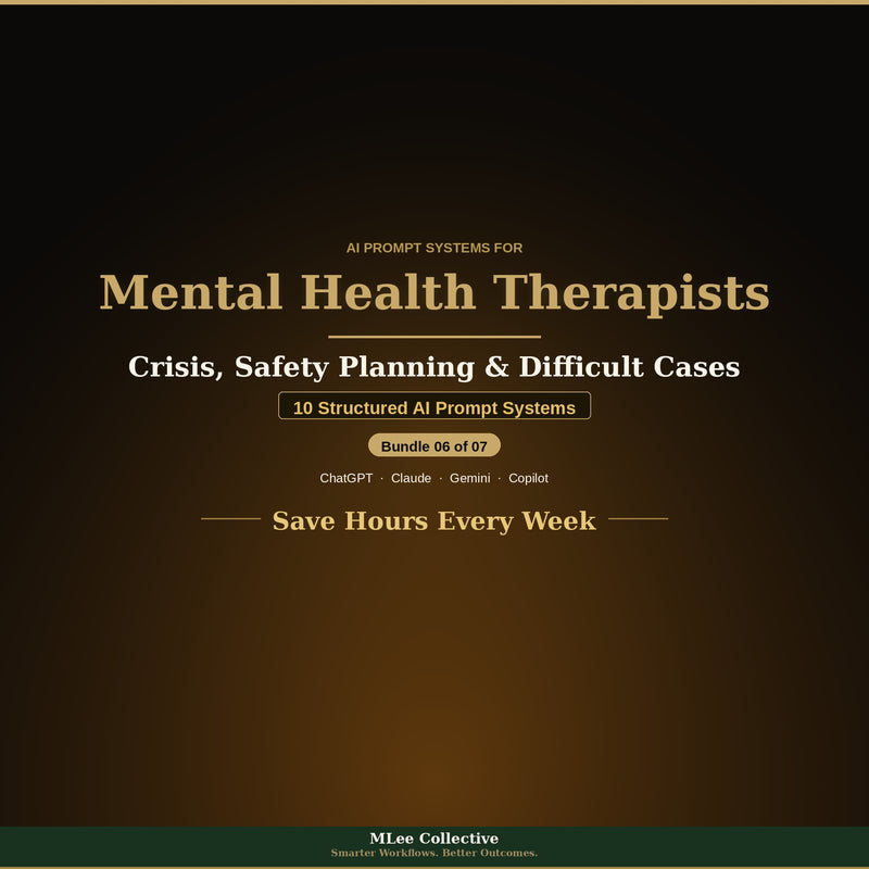 Mental Health Therapists — Crisis, Safety Planning & Difficult Cases