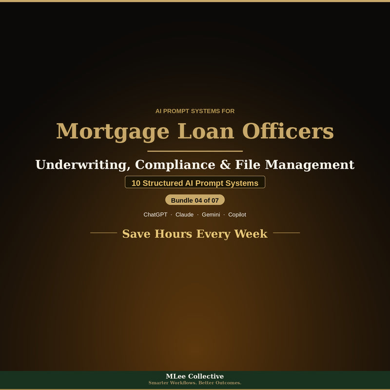 Mortgage Loan Officers & Brokers — Underwriting, Compliance & File Management