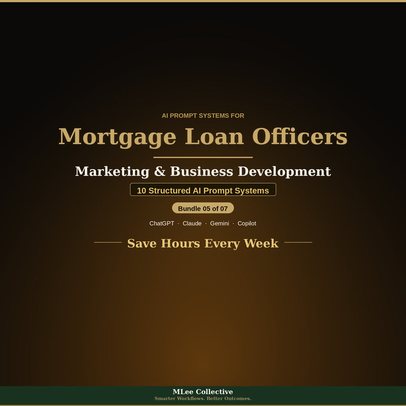 Mortgage Loan Officers & Brokers — Marketing & Business Development