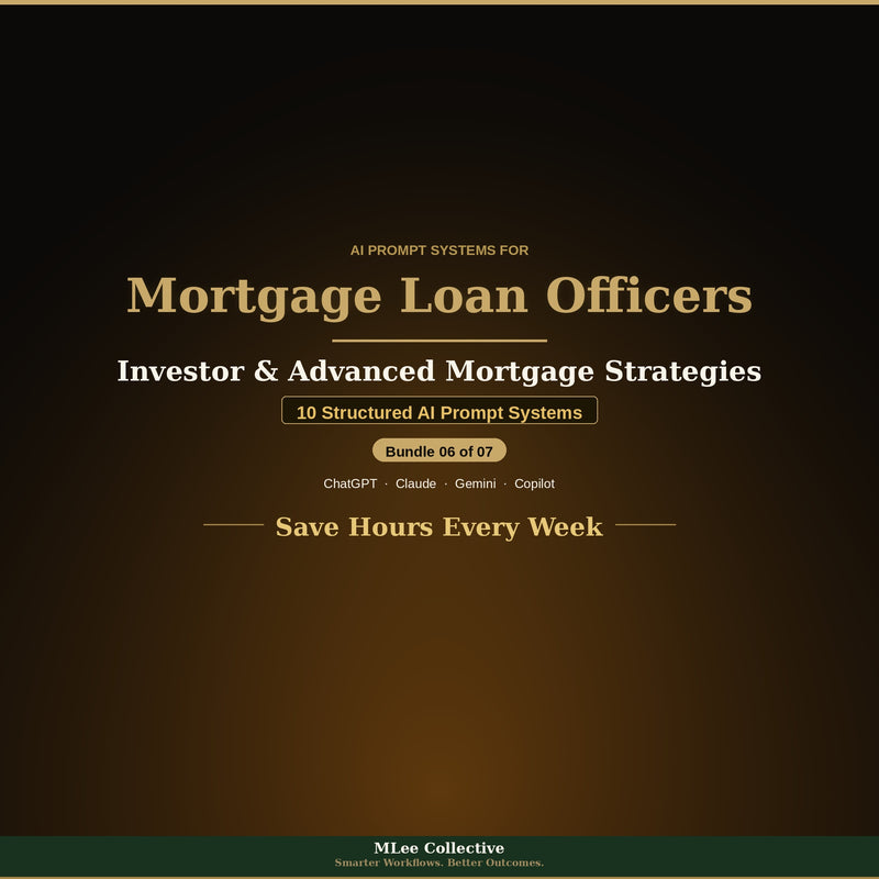 Mortgage Loan Officers & Brokers — Investor & Advanced Mortgage Strategies