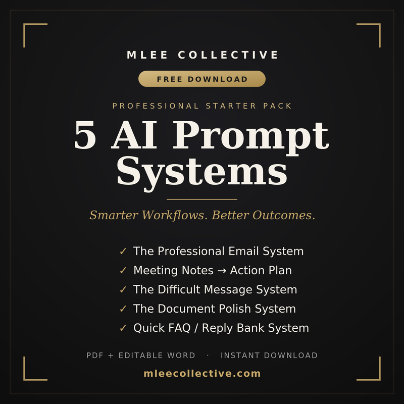5 Free AI Prompt Systems — Professional Starter Pack