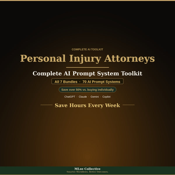 Personal Injury Attorneys — Complete AI Prompt System Mega Bundle