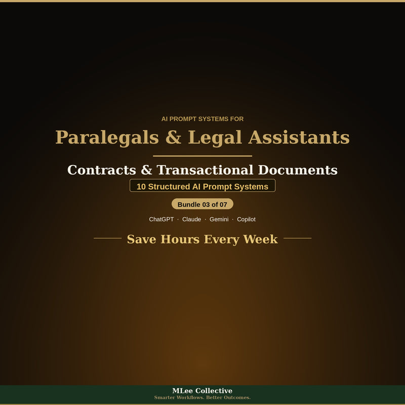 Paralegals & Legal Assistants — Contracts & Transactional Documents