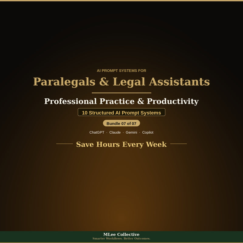 Paralegals & Legal Assistants — Professional Practice & Productivity