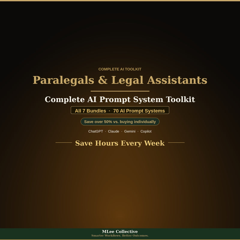 Paralegals & Legal Assistants — Complete AI Prompt System Mega Bundle
