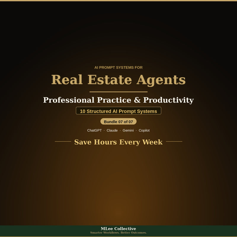 Real Estate Agents — Professional Practice & Productivity