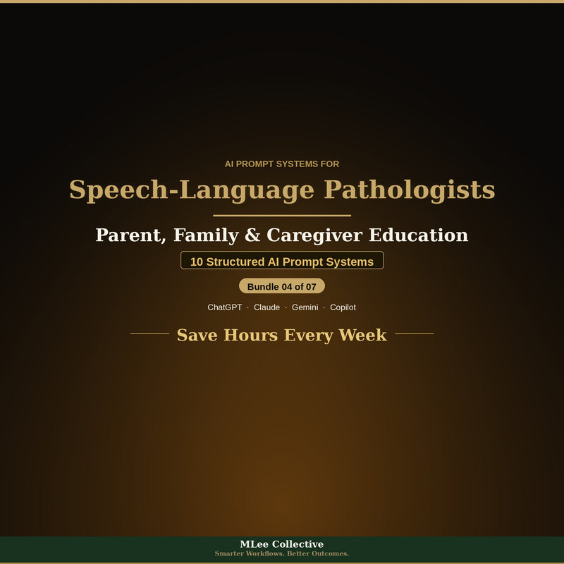 Speech-Language Pathologists — Parent, Family & Caregiver Education