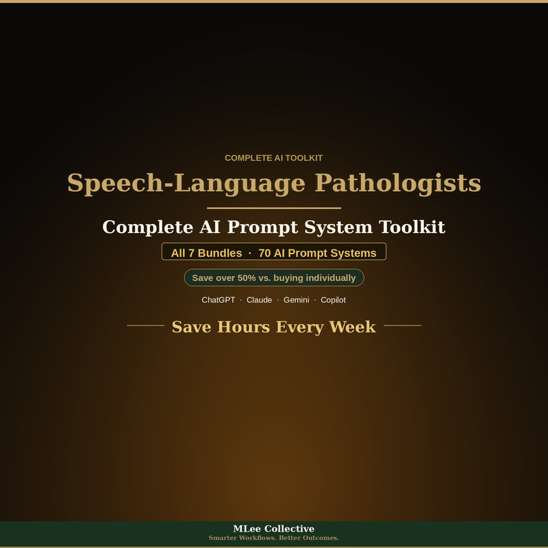 Speech-Language Pathologists — Complete AI Prompt System Mega Bundle