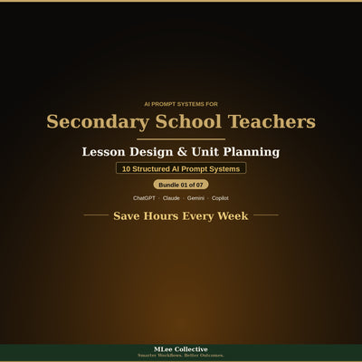 Secondary School Teachers — Lesson Design & Unit Planning