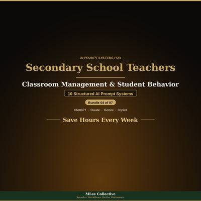 Secondary School Teachers — Classroom Management & Student Behavior