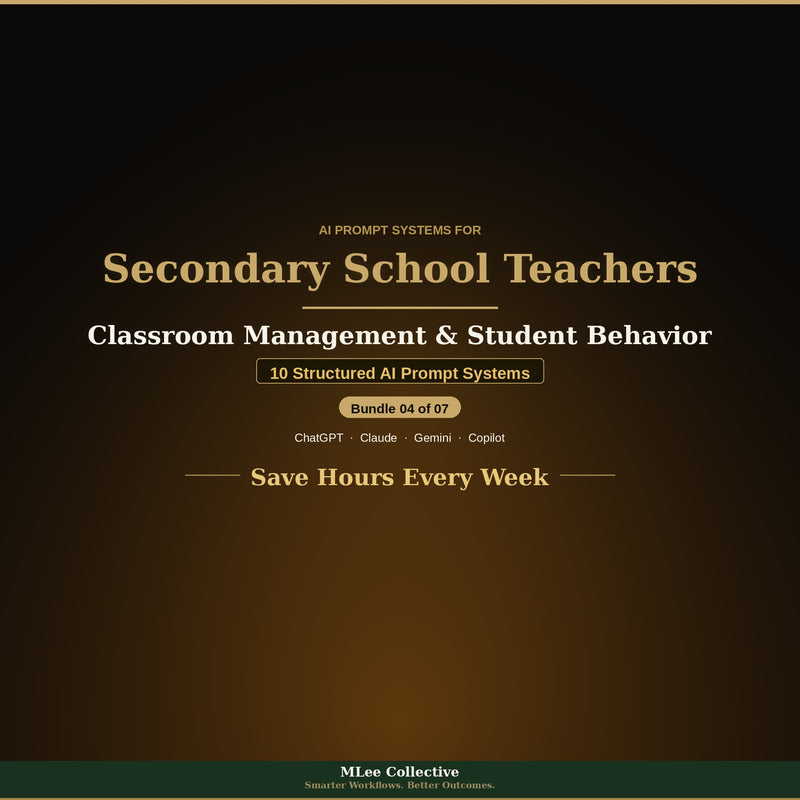 Secondary School Teachers — Classroom Management & Student Behavior