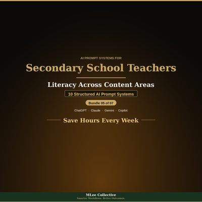 Secondary School Teachers — Literacy Across Content Areas