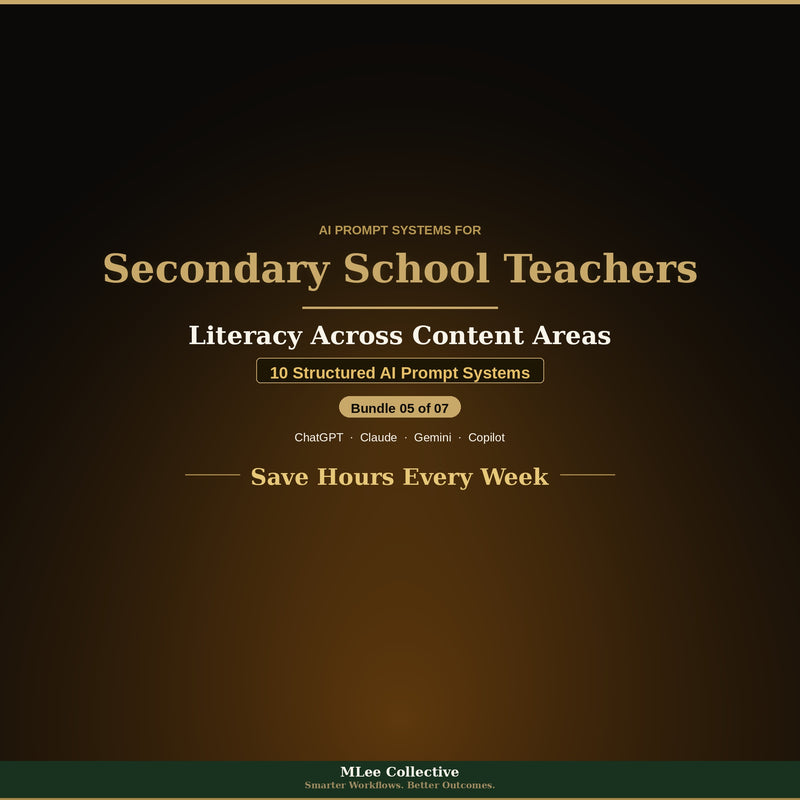 Secondary School Teachers — Literacy Across Content Areas