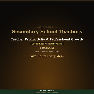 Secondary School Teachers — Teacher Productivity & Professional Growth