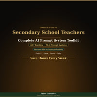 Secondary School Teachers — Complete AI Prompt System Mega Bundle - Image 1