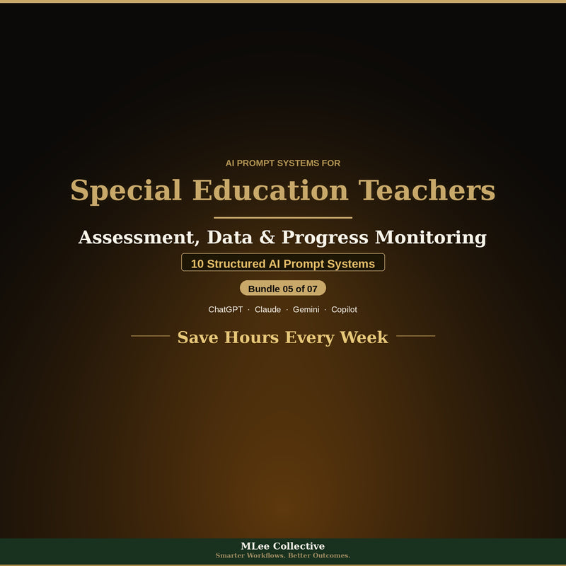 Special Education Teachers — Assessment, Data & Progress Monitoring