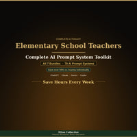 Elementary School Teachers — Complete AI Prompt System Mega Bundle - Image 1