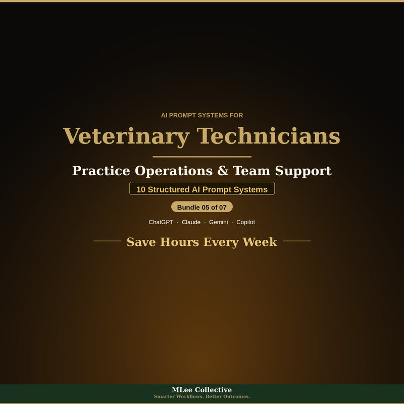 Veterinary Technicians & Veterinary Teams —  Practice Operations & Team Support