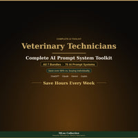 Veterinary Technicians & Veterinary Teams — Complete AI Prompt System Mega Bundle - Image 1